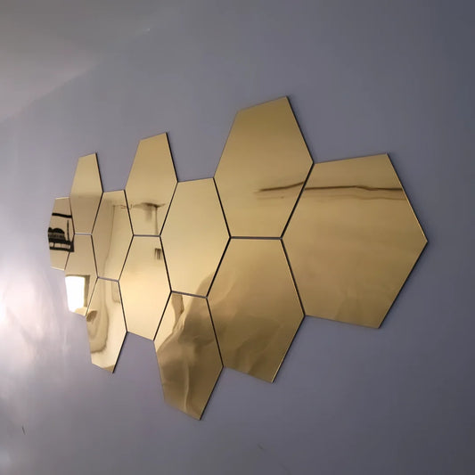 Acrylic Hexa Mirror | Wall Decor