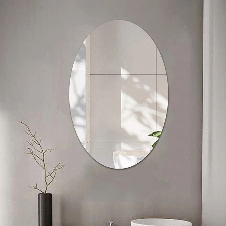 Acrylic Shatter Resistant Oval Mirror | Wall Decor