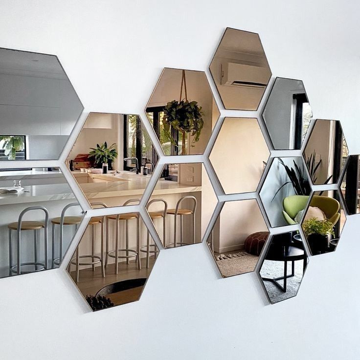 Acrylic Hexa Mirror | Wall Decor