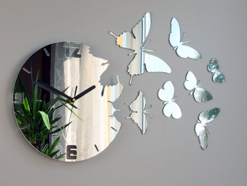 DIY Acrylic Butterfly Wall Clock | Wall Decor